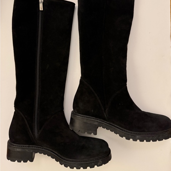 Barneys New York Long Suede + Shearling Boots (like new condition) - Picture 3 of 12